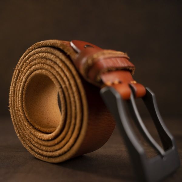 Men's belt Vintage 20071 Red 20071 фото