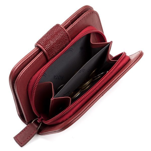 Кошелек женский STINGRAY LEATHER 18092 из натуральной кожи морского ската Бордовый 18092 фото