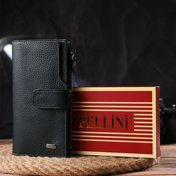 Women's large vertical wallet made of genuine leather CANPELLINI 21643 Green 21643 фото