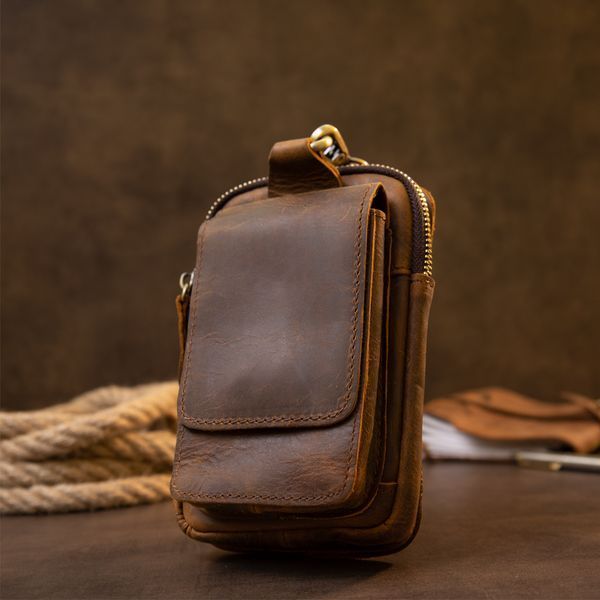 Men's belt bag Vintage 20419 Brown 20419 фото