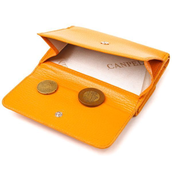 Bright wallet for women made of genuine leather flotar CANPELLINI 21592 Yellow 21592 фото