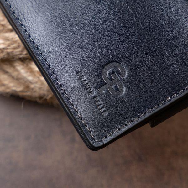 Functional thin wallet GRANDE PELLE 11323 Blue 11323 фото