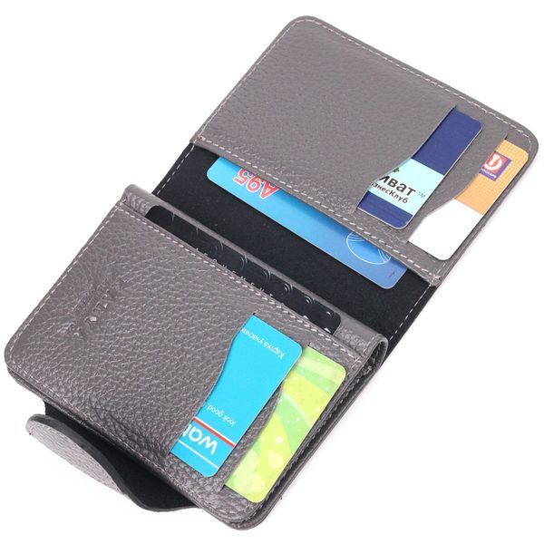 Stylish women's wallet made of genuine leather KARYA 21349 Gray 21349 фото