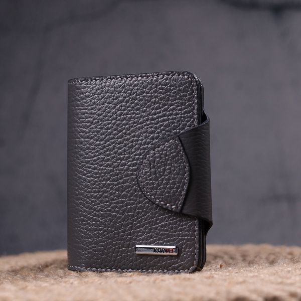 Stylish women's wallet made of genuine leather KARYA 21349 Gray 21349 фото