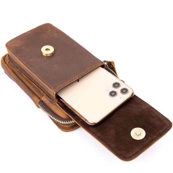Men's belt bag Vintage 20419 Brown 20419 фото