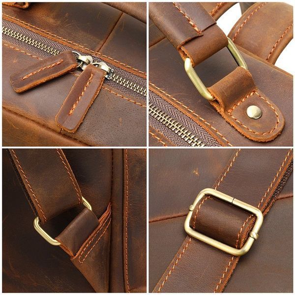 Vintage laptop backpack Vintage 14712 leather Brown 14712 фото