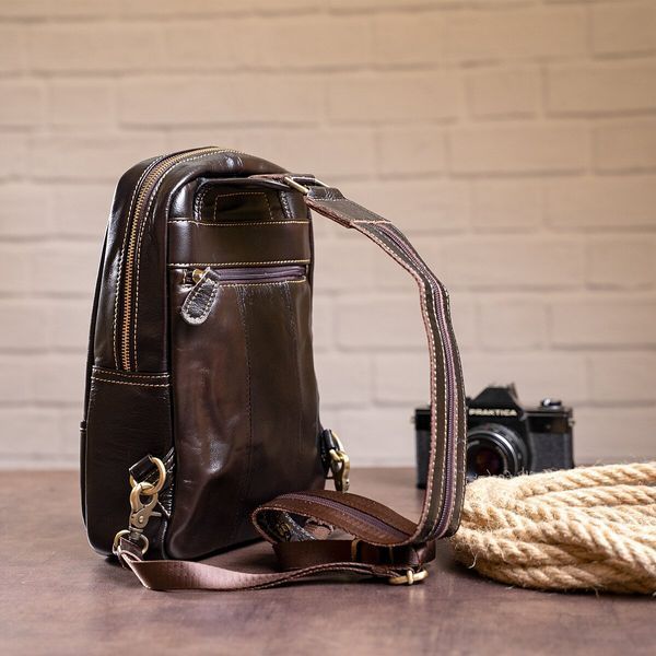 Leather backpack Vintage 14785 Brown 14785 фото