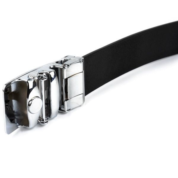 Men's belt with automatic black buckle Vintage 20293 Black 20293 фото