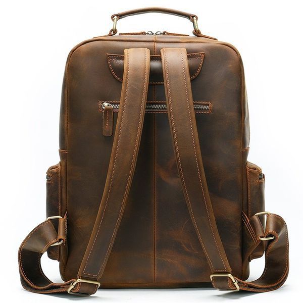 Vintage laptop backpack Vintage 14712 leather Brown 14712 фото