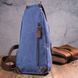 Shoulder bag with USB cable made of thick textile 21224 Vintage Blue 21224 фото 8