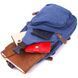 Shoulder bag with USB cable made of thick textile 21224 Vintage Blue 21224 фото 6