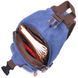 Shoulder bag with USB cable made of thick textile 21224 Vintage Blue 21224 фото 5