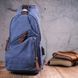 Shoulder bag with USB cable made of thick textile 21224 Vintage Blue 21224 фото 7