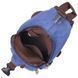 Shoulder bag with USB cable made of thick textile 21224 Vintage Blue 21224 фото 4