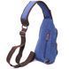 Shoulder bag with USB cable made of thick textile 21224 Vintage Blue 21224 фото 2