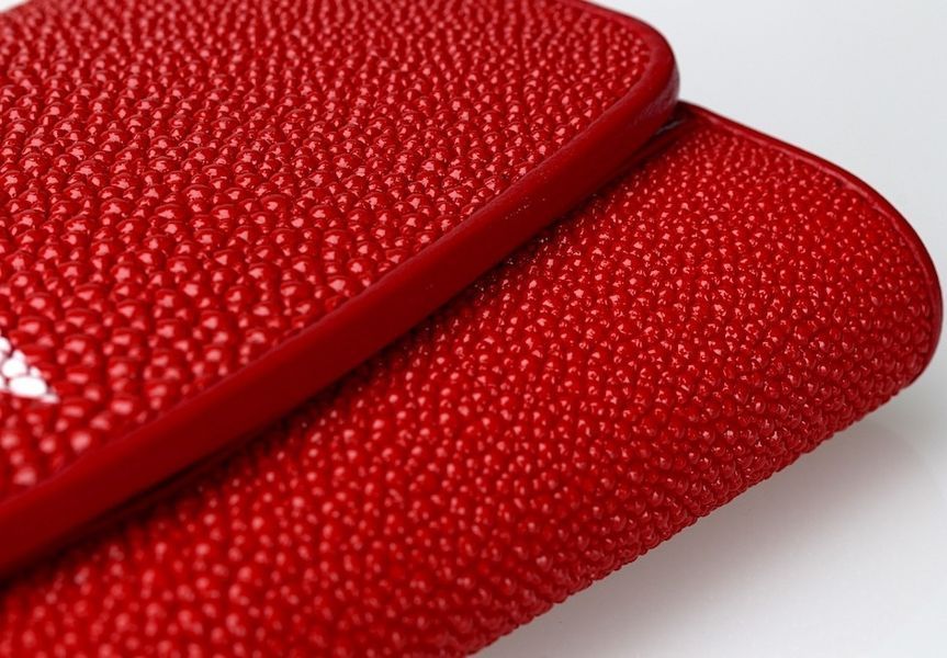 Кошелек женский STINGRAY LEATHER 18030 из натуральной кожи морского ската Красный 18030 фото