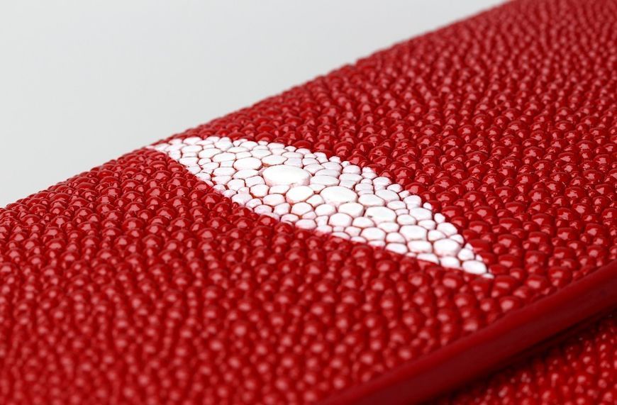 Кошелек женский STINGRAY LEATHER 18030 из натуральной кожи морского ската Красный 18030 фото
