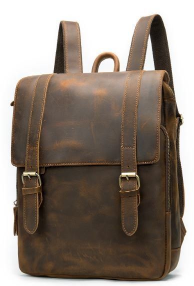 High-quality backpack made of genuine leather Vintage 14872 Brown 14872 фото