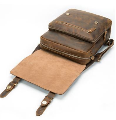 High-quality backpack made of genuine leather Vintage 14872 Brown 14872 фото