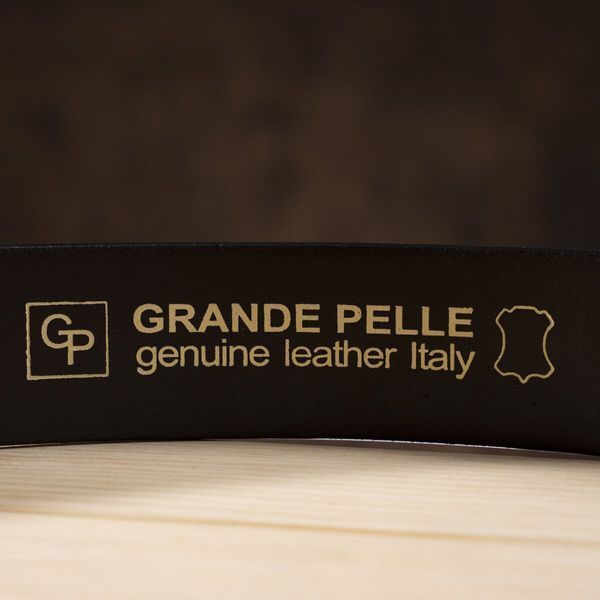 Men's belt GRANDE PELLE 11028 for jeans Brown 11028 фото