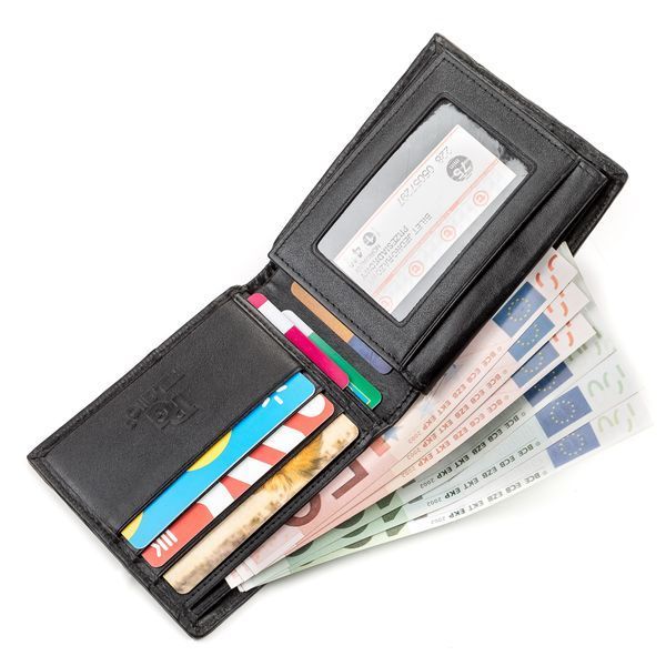 Men's wallet CROCODILE LEATHER 18200 made of genuine crocodile leather Black 18200 фото