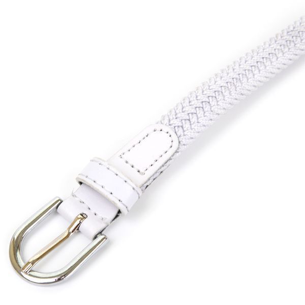 Textile thin women's belt classic Vintage 20542 White 20542 фото