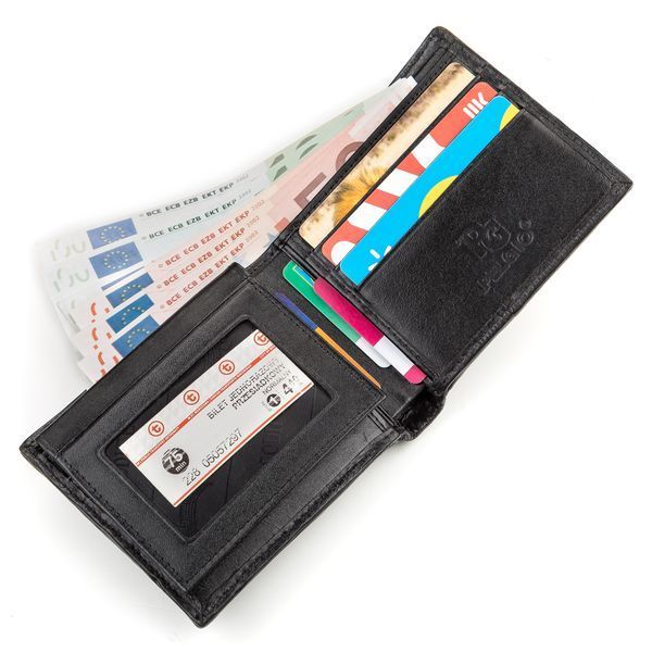Men's wallet CROCODILE LEATHER 18200 made of genuine crocodile leather Black 18200 фото