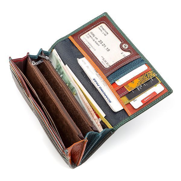 Гаманець жіночий ST Leather 18300 (SB634) шкіряний Зелений 18300 фото