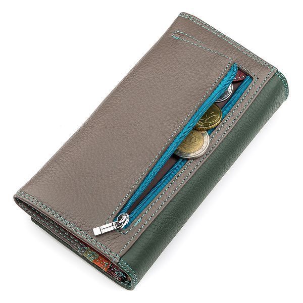Гаманець жіночий ST Leather 18300 (SB634) шкіряний Зелений 18300 фото