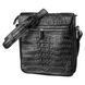 Men's bag CROCODILE LEATHER 18021 made of genuine crocodile leather Black 18021 фото 2