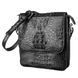 Men's bag CROCODILE LEATHER 18021 made of genuine crocodile leather Black 18021 фото 1