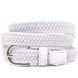 Textile thin women's belt classic Vintage 20542 White 20542 фото 1