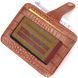 Business card holder made of genuine textured crocodile leather KARYA 20961 Brown 20961 фото 5