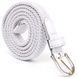 Textile thin women's belt classic Vintage 20542 White 20542 фото 2