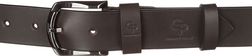 Men's belt GRANDE PELLE 11028 for jeans Brown 11028 фото