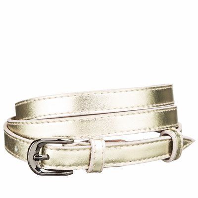 Leather belt MAYBIK 15242 Gold 20683 фото