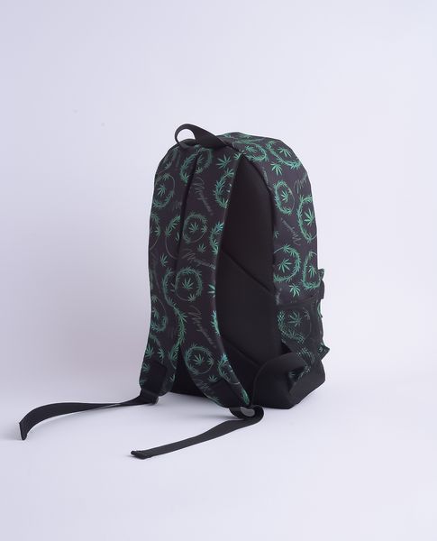 Youth urban backpack with Marijuana print 01014 фото