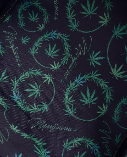 Youth urban backpack with Marijuana print 01014 фото
