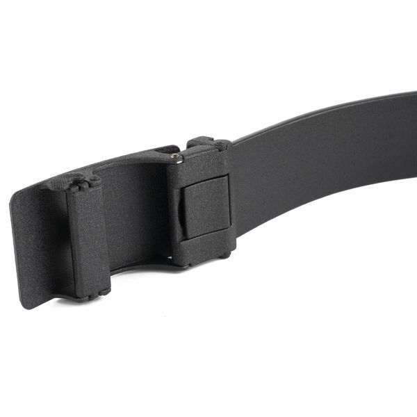 Men's belt with automatic matte black buckle Vintage 20303 Black 20303 фото