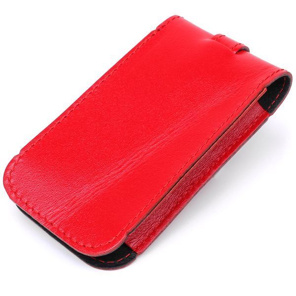 Compact leather key holder with strap SHVIGEL 13987 Red 13987 фото