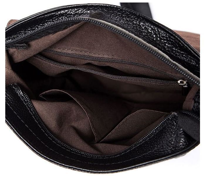 Men's vertical bag with reptile embossing Vintage 14715 Black 14715 фото