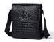 Men's vertical bag with reptile embossing Vintage 14715 Black 14715 фото 2