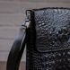 Men's vertical bag with reptile embossing Vintage 14715 Black 14715 фото 7