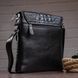 Men's vertical bag with reptile embossing Vintage 14715 Black 14715 фото 4