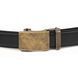 Men's belt with brass buckle Vintage 20310 Black 20310 фото 2