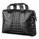Сумка CROCODILE LEATHER 18022 з натуральної шкіри крокодила Чорна 18022 фото 1