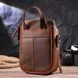 Compact men's bag made of genuine vintage leather 21295 Vintage Brown 21295 фото 7