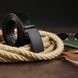 Men's belt with automatic matte black buckle Vintage 20303 Black 20303 фото 6
