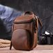 Compact men's bag made of genuine vintage leather 21295 Vintage Brown 21295 фото 6