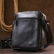 Nice leather men's bag Vintage 20677 Black 20677 фото 8